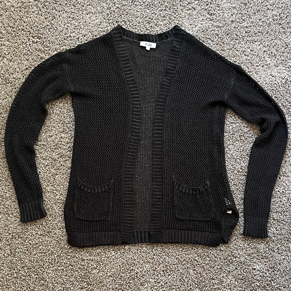Mudd Charcoal Knit Cardigan